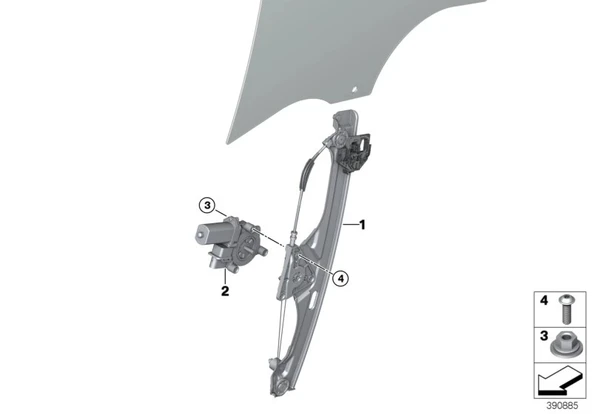Bmw 2 Serisi 2010-2018 Cam Krikosu Ön Sol (Oem No:51332579945) ürün görseli 1