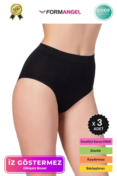 #BatoKorse Seamless Karın Toparlayıcı Sıkılaştırıcı Kadın Dikişsiz Yüksek Bel Bato Korse - 3 Adet ürün görseli 1