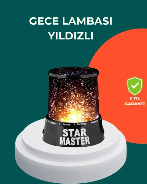 Galaxy Efektli Led Yıldız Projektör Renk Değiştirmeli Oda Aydınlatması ürün görseli 1