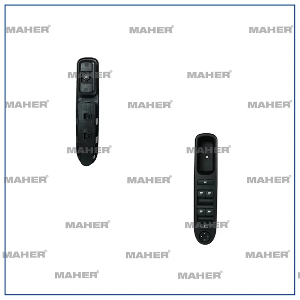 Cam Açma Düğmesi 307 2002 Sonrası  Ayna Ayar Düğmeli (Dörtlü)  Sol (Oem No:6554Kt) ürün görseli 1