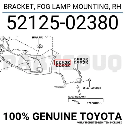 Toyota Corolla 2019-2024 Sis Lamba Kapağı Nikelaj+Siyah Sağ (Oem No:5212502380) ürün görseli 1