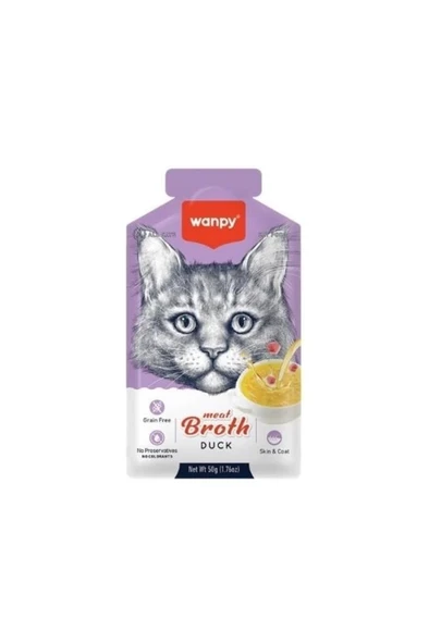 Wanpy Kediler için Ördek Eti Çorbası 50g  50g  Skt:11/2027 ürün görseli 1