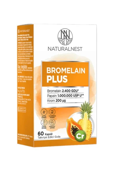 Naturalnest Bromelain Plus 60 Kapsül ürün görseli 1