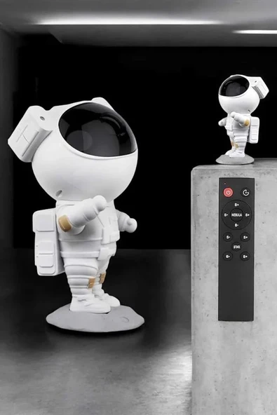 Çocuklara Özel Projeksiyon Astronot Lamba Speaker Sevimli - Resim 4