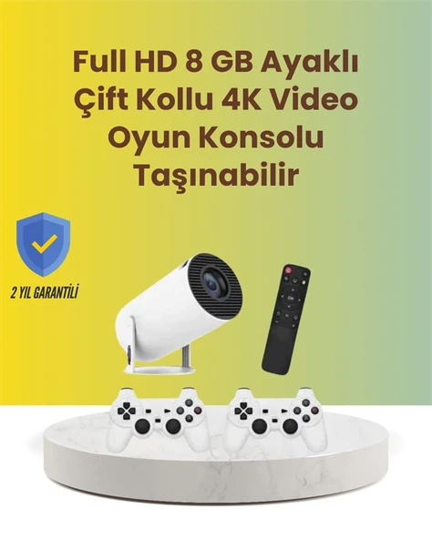 Tçift Kollu Tasarımlı Kablosuz Projeksiyon – 4k, 10.000 Oyun Ve Smart App Desteği ürün görseli 1