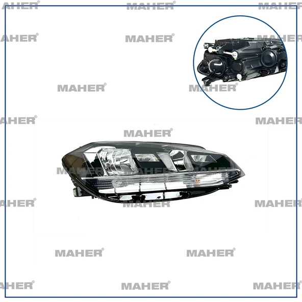 Volkswagen Golf 7 2017-2020 Far Sağ (Oem No:5G1941006D) ürün görseli 1