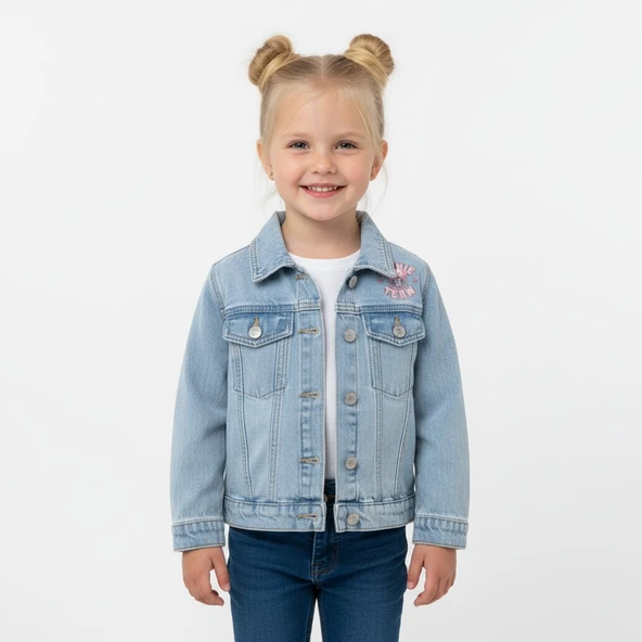 Minnie Kız Çocuk Kot Ceket - Resim 2