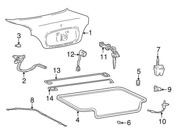 Hyundai Accent 2003-2006 Bagaj Fitili (Oem No:8732125500) ürün görseli 1