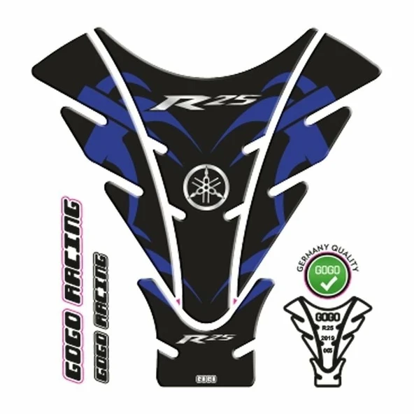 YAMAHA R25 2019 - 2024 UYUMLU TANK PAD 005 ürün görseli 1