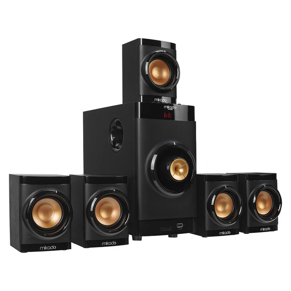 Mikado MD-381BT 5+1 Usb+SD+FM Destekli Multimedia Bluetooth Speaker ürün görseli 1