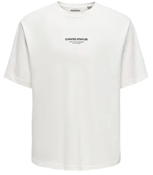 Only & Sons   ONSCURATED RLX PRINT SS TEE TR Erkek Beyaz T-Shirt - 22039102 ürün görseli 1