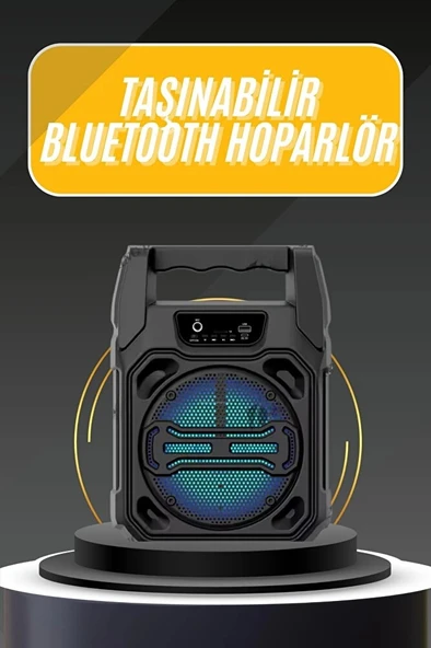 Karaoke Mikrofonlu Fm Radyolu Bluetooth Hoparlör Yüksek Ses Kaliteli P73534S7427 ürün görseli 1
