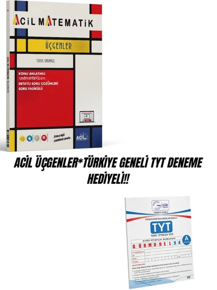 ACİL ÜÇGENLER*TÜRKİYE GENELİ TYT DENEME HEDİYELİ!! ürün görseli 1