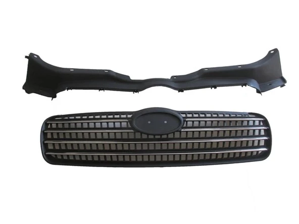 Hyundai Accent Era 2006-2009 Ön Panjur Siyah Nikelaj Çıtalı (Üst Bağlantı Braketli) (Oem No:863601E010) ürün görseli 1