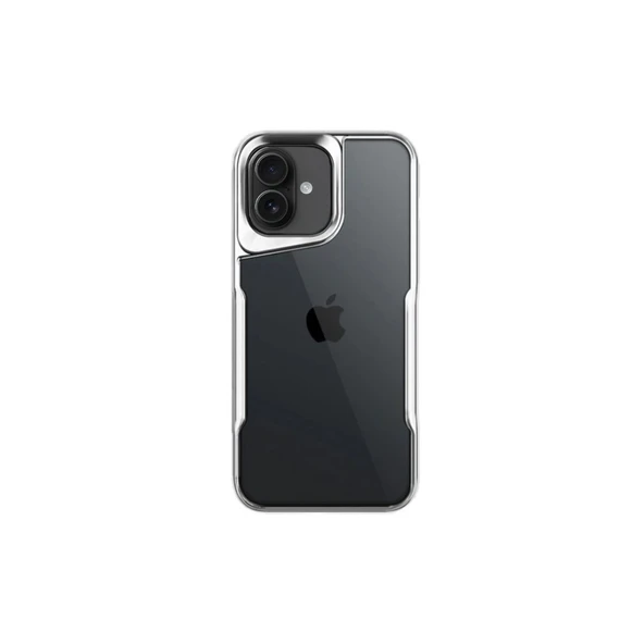 iPhone 16 Uyumlu Plus Kılıf Boyi Silikon Kapak - Gümüş ürün görseli 1