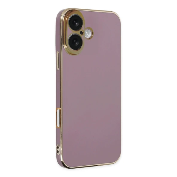iPhone 16 Uyumlu Kılıf Volet Silikon - Mor ürün görseli 1