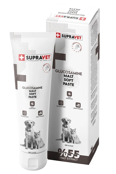 Supravet Glucosamine Kedi ve Köpek Eklem Ve Kas Destekliyici Malt Paste 100 Gr ürün görseli 1