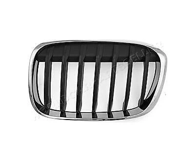 Bmw X1 2015-2018 Ön Panjur Sol Siyah - Nikelaj Çıtalı (Tyg) (Oem No:51137354823) ürün görseli 1