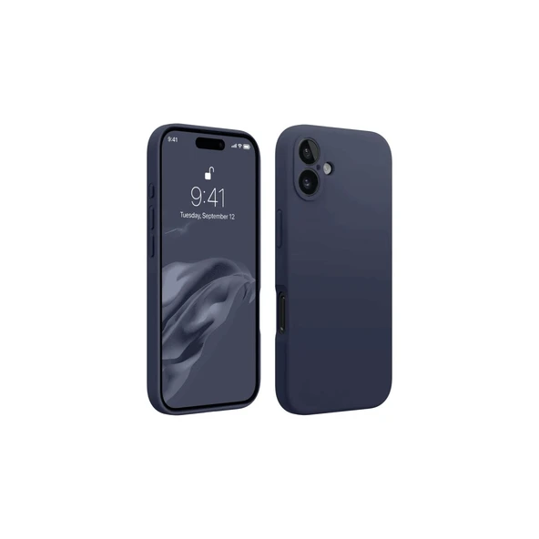 iPhone 16 Uyumlu Kılıf First Silikon - Lacivert ürün görseli 1