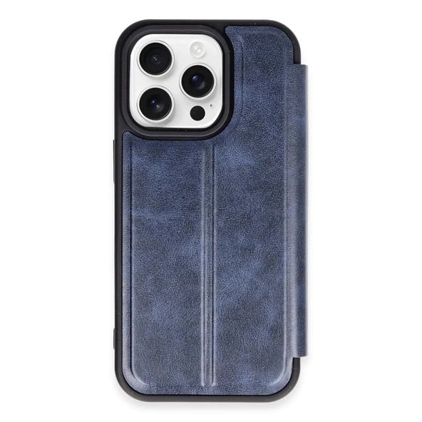 iPhone 14 Uyumlu Pro Kılıf Flip Cover - Lacivert ürün görseli 1