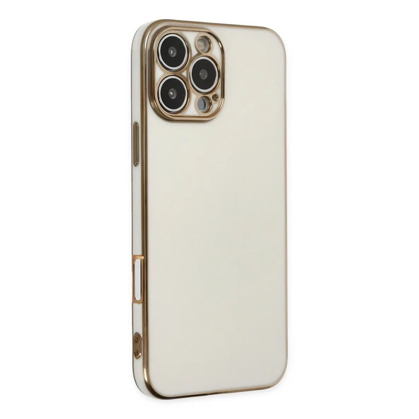iPhone 16 Pro Uyumlu Kılıf Volet Silikon - Beyaz ürün görseli 1