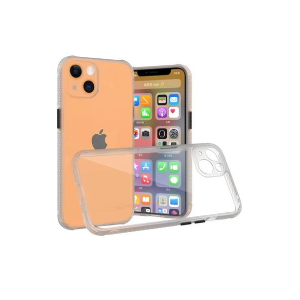 iPhone 13 Uyumlu Mini Kılıf Miami Şeffaf Silikon - Şeffaf ürün görseli 1