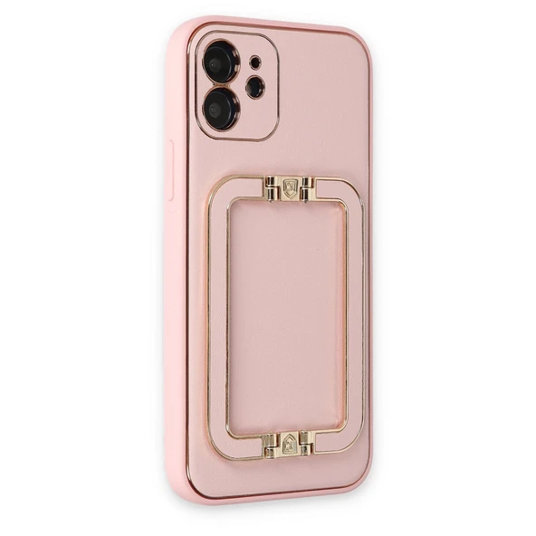 iPhone 12 Uyumlu Kılıf Coco Elit Kapak - Pembe - Resim 2