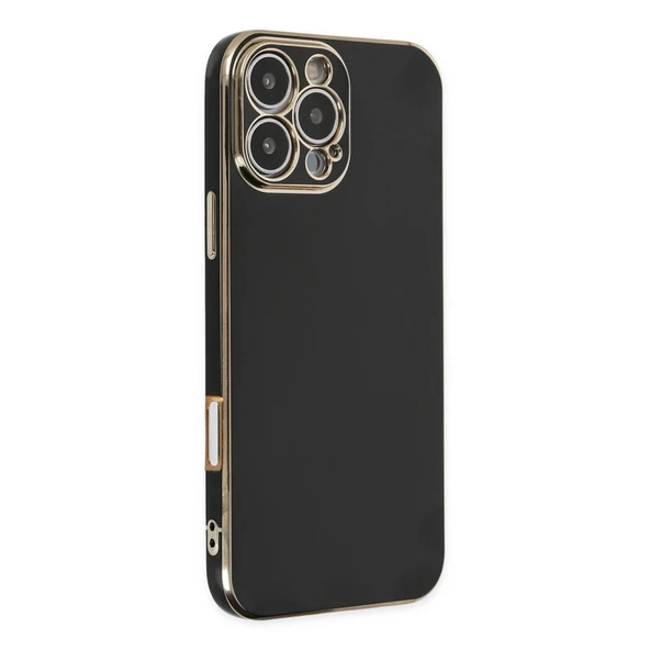 iPhone 16 Pro Max Uyumlu Kılıf Volet Silikon - Siyah ürün görseli 1
