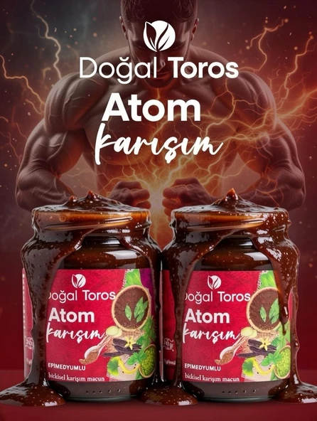 2 Kavanoz Doğal Toros Atom Ballı Ginsengli Polenli Bitkisel Besin 2 x 240 gr ürün görseli 1
