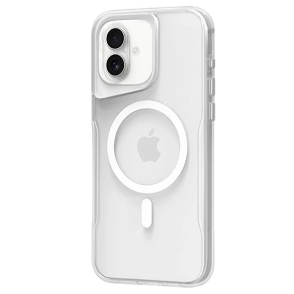 iPhone 16 Uyumlu Plus Kılıf Pc Poso Magsafe Kapak - Şeffaf ürün görseli 1