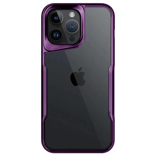 iPhone 15 Uyumlu Pro Max Kılıf Boyi Silikon Kapak - Derin Mor ürün görseli 1