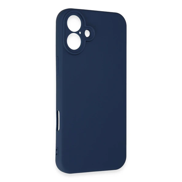 iPhone 16 Uyumlu Plus Kılıf First Silikon - Lacivert - Resim 3