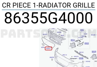 Hyundai İ30 2017-2018 Ön Panjur Çerçevesi Nikelajlı (Tw) (Oem No:86355G4000) ürün görseli 1