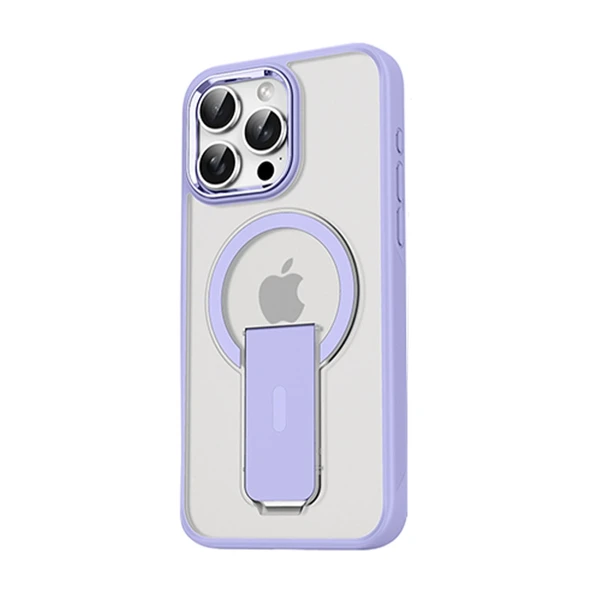 iPhone 14 Uyumlu Pro Tork Magsafe Standlı Kapak - Lila ürün görseli 1