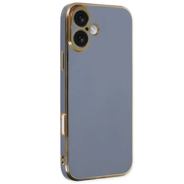 iPhone 16 Uyumlu Kılıf Volet Silikon - Mavi ürün görseli 1