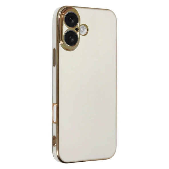 iPhone 16 Uyumlu Kılıf Volet Silikon - Beyaz ürün görseli 1