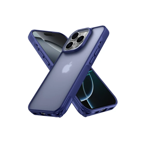 iPhone 16 Pro Uyumlu Kılıf Elegant Kapak - Lacivert ürün görseli 1