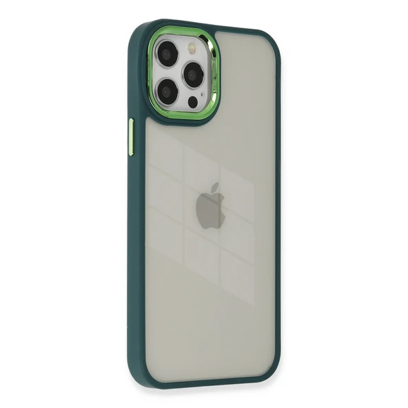 iPhone 12 Uyumlu Pro Max Kılıf Dora Kapak - Haki Yeşil ürün görseli 1