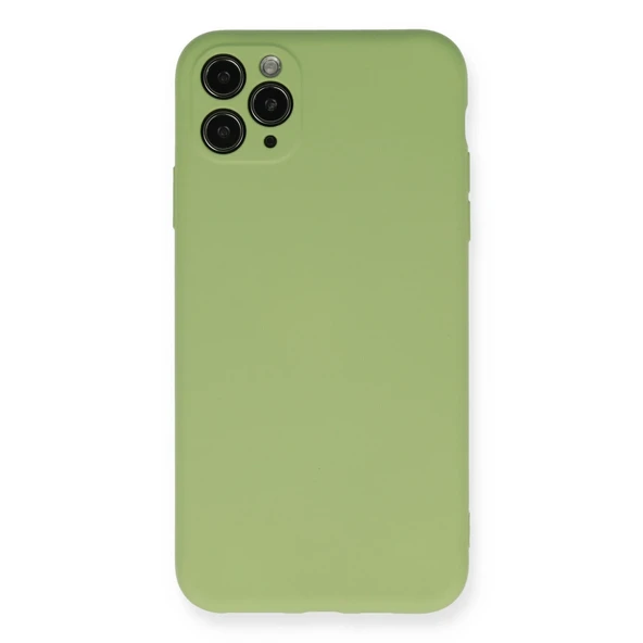 iPhone 11 Uyumlu Pro Max Kılıf Nano İçi Kadife Silikon- Yeşil ürün görseli 1