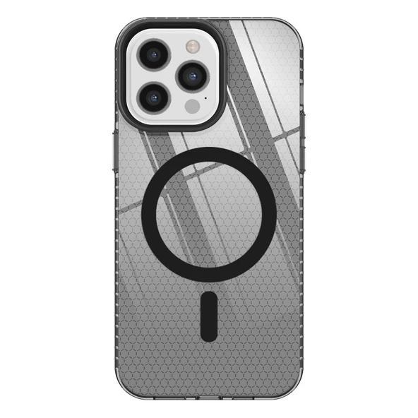 iPhone 12 Uyumlu Pro Max Kılıf Beta Magneticsafe Silikon - Siyah ürün görseli 1