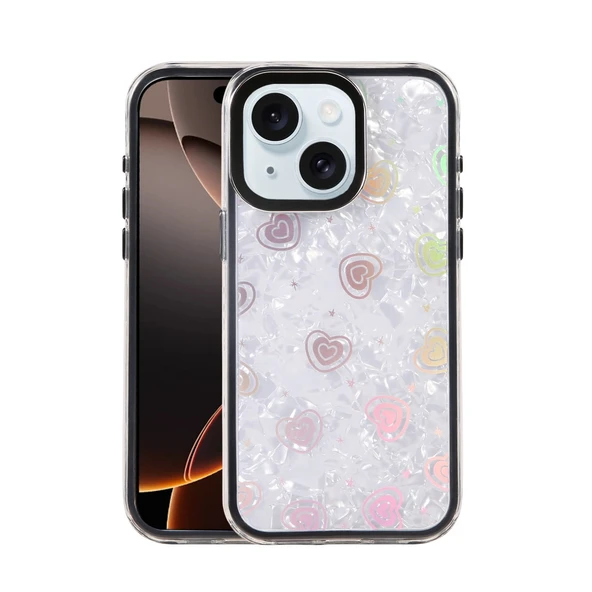 iPhone 14 Uyumlu Lumi Desenli Kapak - Siyah ürün görseli 1