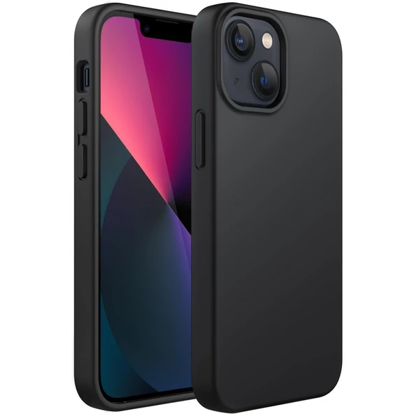 iPhone 14 Uyumlu Plus Kılıf First Silikon - Siyah ürün görseli 1