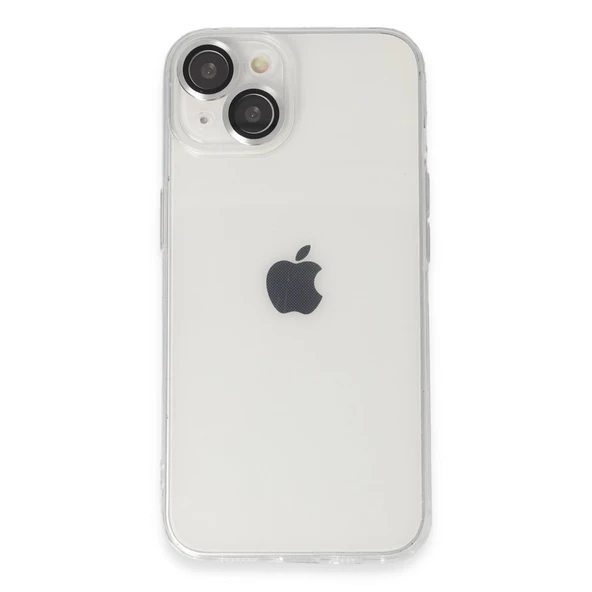 iPhone 14 Uyumlu Kılıf Luko Lens Silikon - Gümüş ürün görseli 1