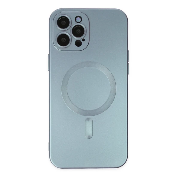 iPhone 12 Pro Max Uyumlu Kılıf Moshi Lens Magneticsafe Silikon - Sierra Blue ürün görseli 1