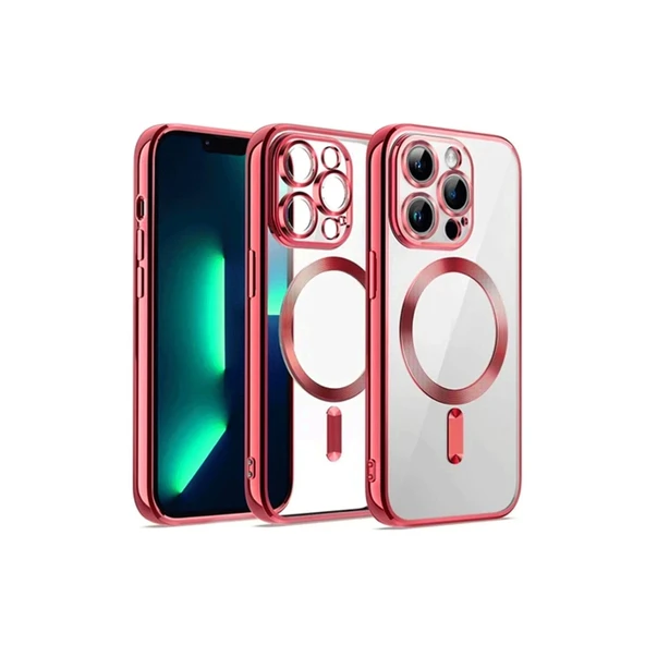 iPhone 13 Uyumlu Pro Max Kılıf Kross Magneticsafe Kapak - Kırmızı ürün görseli 1