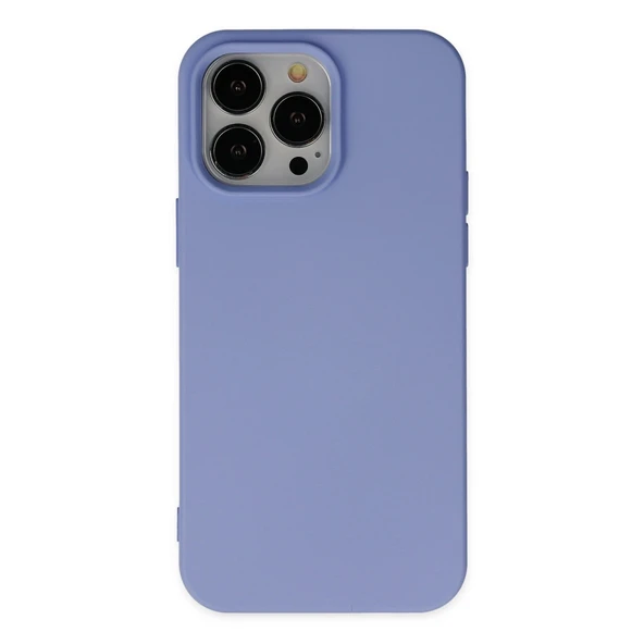 iPhone 14 Uyumlu Pro Kılıf Nano İçi Kadife Silikon - Lila ürün görseli 1