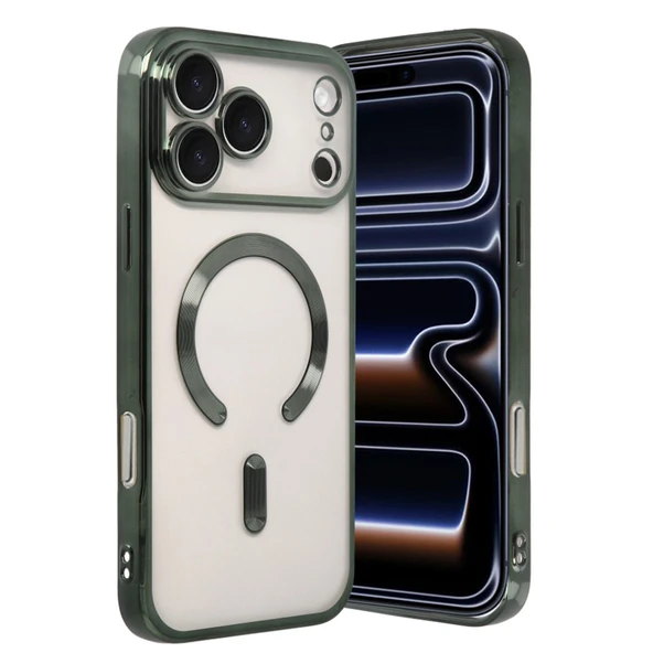 iPhone 17 Pro Uyumlu Kross Magneticsafe Kapak - Koyu Yeşil ürün görseli 1