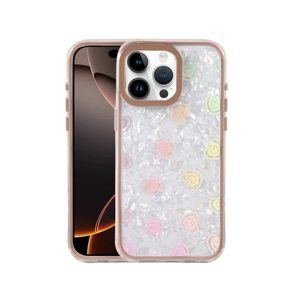 iPhone 15 Uyumlu Pro Lumi Desenli Kapak - Çöl Titanyum ürün görseli 1