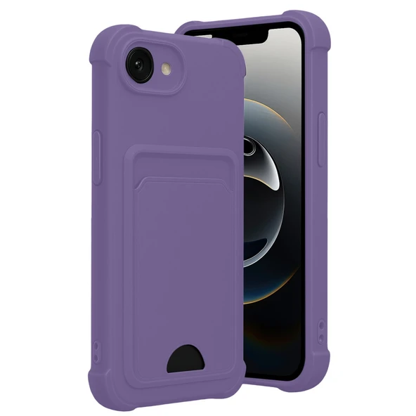 iPhone 16E Uyumlu Kelvin Kartvizitli Silikon - Lila ürün görseli 1