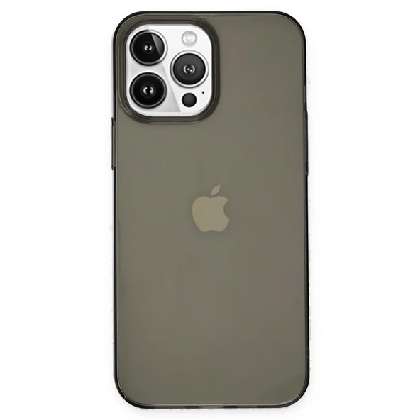 iPhone 14 Uyumlu Pro Kılıf Pc Sert Şeffaf Kapak - Siyah ürün görseli 1